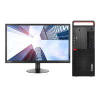 Lenovo 联想 ThinkCentre M720T 九代酷睿版 23英寸 商务台式机 黑色(酷睿i5-9500、核芯显卡、16GB、256GB SSD+1TB HDD、风冷)