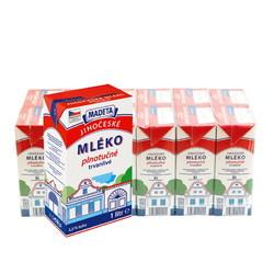 玛德塔 全脂纯牛奶 1L*12盒