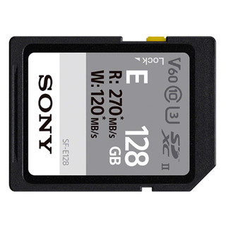 SONY 索尼 E系列 SF-E128 SD存储卡 128GB（UHS-II、V60、U3）