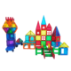 PLUS会员：ZBOND TOY 智邦 彩窗磁力片儿童玩具双车城堡100片（2条灯条 2小车）