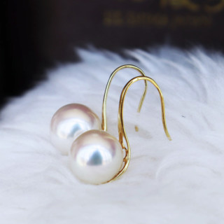 Pearlyuumi 優美珍珠 高跟鞋款18K黄金珍珠耳环