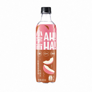 AHHA 小宇宙 气泡水 白桃乌龙茶味 480ml*12瓶 瓶装