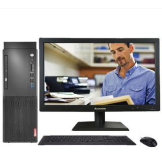 Lenovo 联想 启天 M425 八代酷睿版 21.5英寸 商用台式机 黑色 (酷睿i3-8100、核芯显卡、4GB、128GB SSD+1TB HDD、风冷)