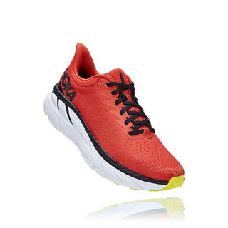 HOKA ONE ONE 克利夫顿系列 Clifton 7 男子跑鞋 1110508-CLBLC 辣椒红/黑色 42.5