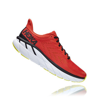 HOKA ONE ONE 克利夫顿系列 Clifton 7 男子跑鞋 1110508-CLBLC 辣椒红/黑色 42.5