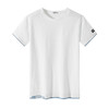 男士t恤短袖夏季新款纯棉套头上衣服青少年潮牌圆领印花体恤衫 M 白色