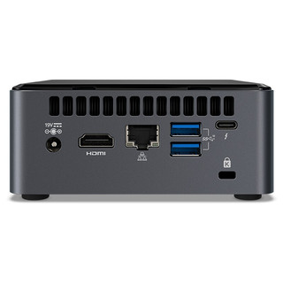 intel 英特尔 寒霜峡谷 NUC10i7FNH 商用台式机 黑色 (酷睿i7-10710U、核芯显卡、8GB、128GB SSD、风冷)