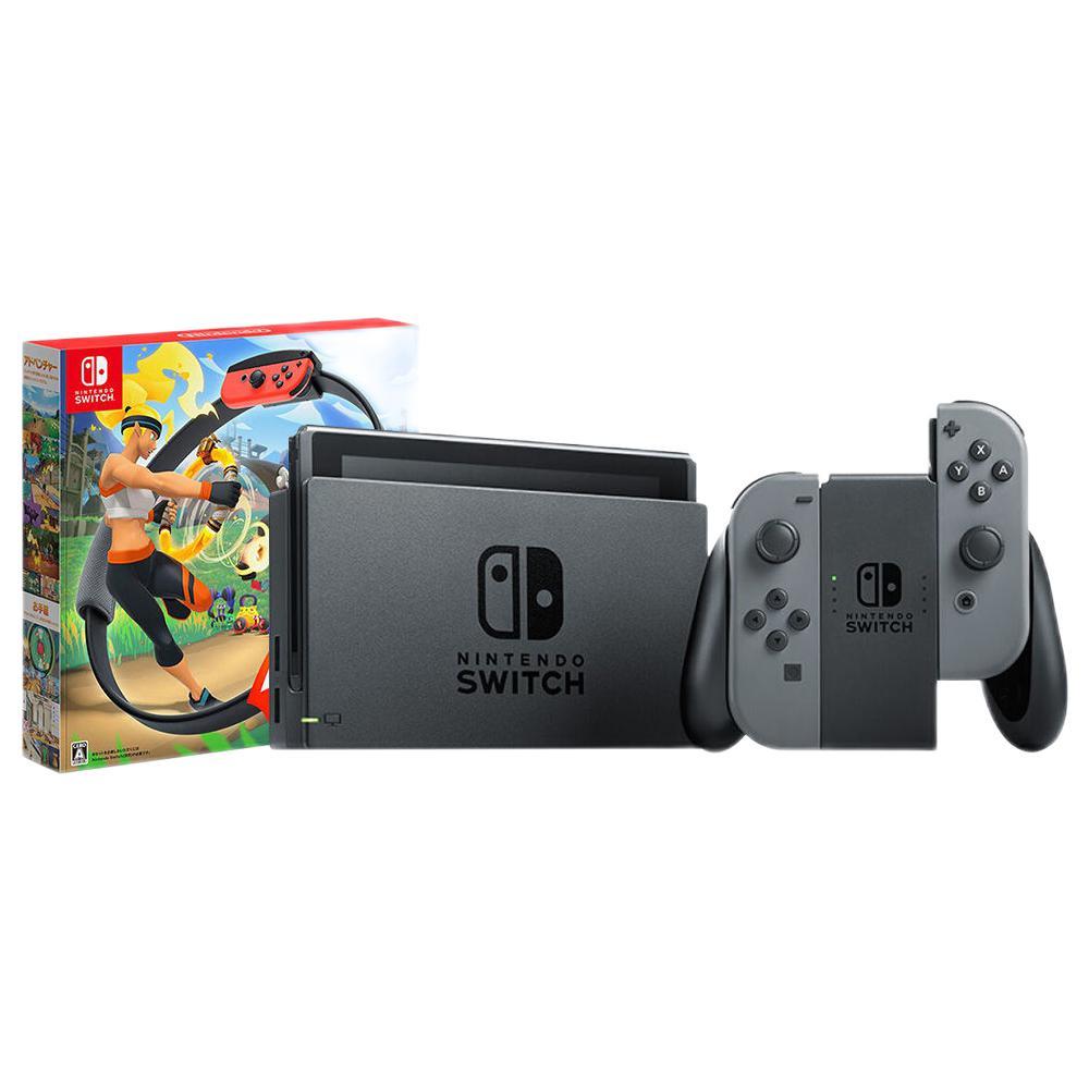 nintendo 任天堂 switch 国行续航增强版 灰色游戏主机 《健身环大
