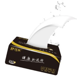 舒可乐 加厚抽取式面巾纸 4层*240张*4包