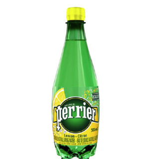 perrier 巴黎水 充气天然矿泉水 柠檬味 500ml*6瓶