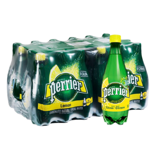 法国进口巴黎水Perrier天然矿泉水西柚330ml*12瓶 柠檬青柠气泡水