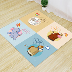Fisher-Price 费雪 儿童防潮防滑爬行垫 60*60*1cm 4片装