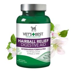 VET'S BEST 绿十字猫草片猫咪化毛球片 60片