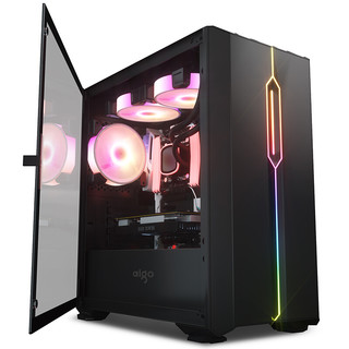 aigo 爱国者 YOGO M3 RGB MATX机箱 半侧透 黑色