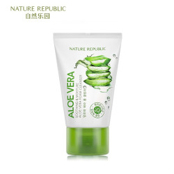 NATURE REPUBLIC 自然乐园 自然共和国 自然乐园芦荟舒缓保湿泡沫洁面乳30ml 补水保湿 洗面奶 （赠品小样）