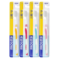 青蛙 (FROG)套装系列525成人牙刷4支装 柔丝软毛防开叉防倒毛特惠装(颜色随机)