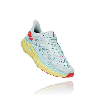 HOKA ONE ONE 克利夫顿系列 Clifton 7 女子跑鞋 1110509-MMHC 晨雾灰/珊瑚红 38 宽楦版