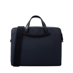 DELVAUX 公文包男士商务包奢侈品单肩斜挎手提包包 Magritte系列限量版520礼物 藏青色-黑色