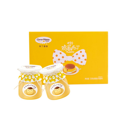 巧妈妈 鸡蛋布丁礼盒720g(6杯）果冻布丁糖果聚餐儿童零食520礼盒
