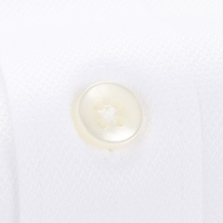 春季新款男士商务休闲新疆长绒棉免烫直筒长袖衬衫 41 白色