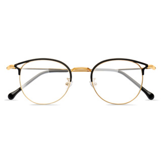 目匠 9029 黑金色合金眼镜框+1.61折射率 防蓝光镜片