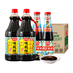 厨邦  味极鲜酱油1.63L*2+渔女蚝油490g*2 