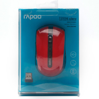 RAPOO 雷柏 7200M 2.4G蓝牙 双模无线鼠标 1600DPI 炫动红