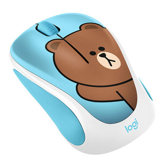 logitech 罗技 LINE FRIENDS 2.4G蓝牙 无线鼠标 1000DPI 布朗熊