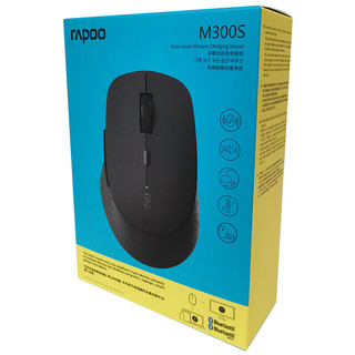 RAPOO 雷柏 M300S 2.4G蓝牙 双模无线鼠标 1600DPI 深灰色