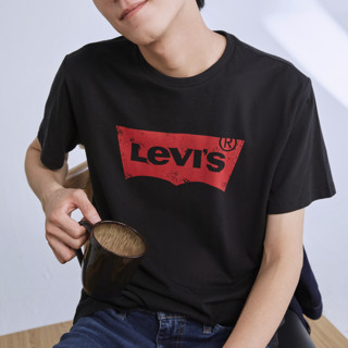 Levi's 李维斯 Logo Tee系列 男士圆领短袖T恤 17783-0198 黑色 L