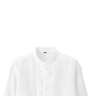 MUJI 无印良品 男女款长袖衬衫 ACA32C1S 白色 L-XL