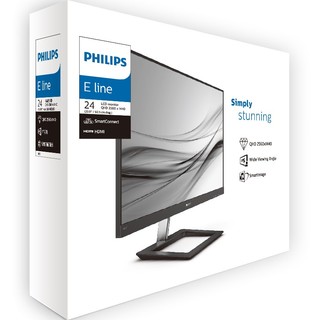 PHILIPS 飞利浦 245E1 23.8英寸 IPS 显示器(2560×1440、75Hz、117%sRGB）
