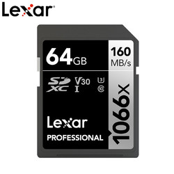 Lexar 雷克沙 64GB SD存储卡 C10 U3 V30 读160MB/s 写70MB/s