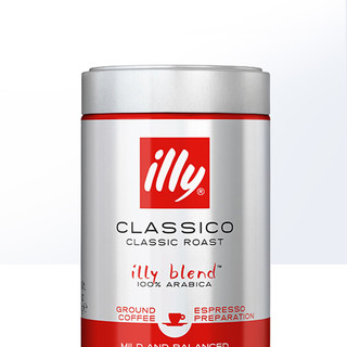 88VIP：illy 意利 中度烘焙阿拉比卡咖啡粉  现磨 浓缩  250g*2罐