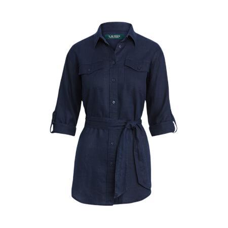 拉夫劳伦RALPH LAUREN 拉尔夫·劳伦 女士长袖衬衫 WMLRSHTS6820122 海军蓝 XXS