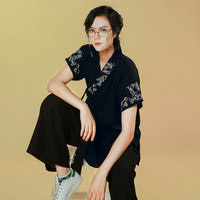 如梦霓裳日常汉服女装半臂宋袴云梦泽刺绣花原创新款情侣CP夏季(180、灰色半臂.一件 现货)