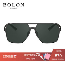 BOLON 暴龙 BOLON暴龙眼镜2021新品偏光太阳镜质感铝镁男士金属墨镜BL8078 C12-镜片墨绿/镜框深枪
