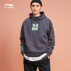 LI-NING 李宁 中国李宁官方巴黎时装周卫衣男士休闲上衣男装宽松运动服