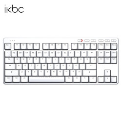 iKBC S200 2.4G无线机械键盘 白色(cherry青轴、87键)