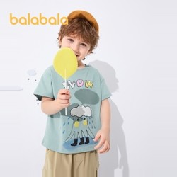 balabala 巴拉巴拉 巴拉巴拉T恤夏季幼童可爱撞色索罗娜面料T恤21172202121