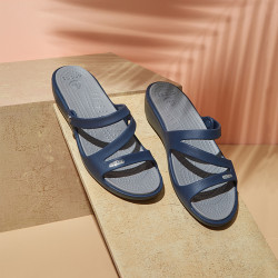 crocs卡骆驰卡骆驰女凉鞋夏季帕特西亚纯色坡跟厚底拖鞋凉鞋