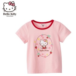 Hello Kitty 凯蒂猫 女童圆领短袖T恤