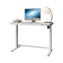 Loctek 乐歌 E5电动升降电脑桌+白色玻璃 桌板尺寸1.2*0.6m