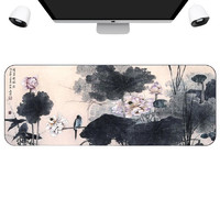 LANGTU 狼途 D-WY1 鼠标垫 水墨荷花鸟 800*300*2mm