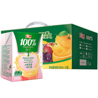 100%桃汁果蔬汁1000ml*6盒浓缩果汁饮料饮品整箱