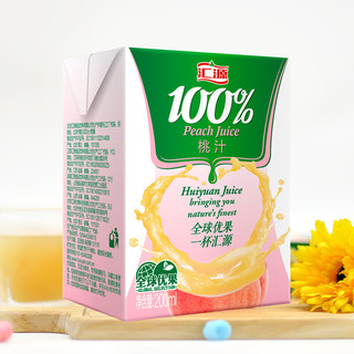 汇源 100%桃汁 200ml*12盒