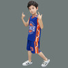 儿童篮球服2021年夏季新款中大童运动套装队服男童夏训练球衣 120（110-120身高） 宝蓝