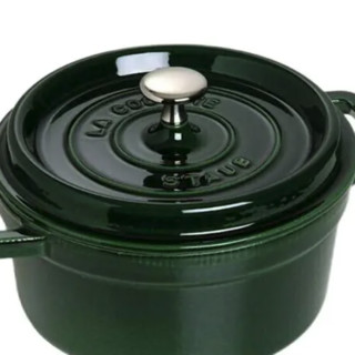 STAUB 珐宝 汤锅(28cm、6.7L、铸铁、绿色)