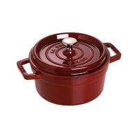 STAUB 珐宝 汤锅(28cm、6.7L、铸铁、石榴红色)