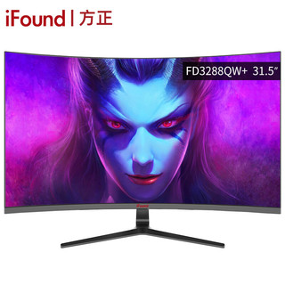 iFound 方正科技 方正（ ifound） FD3288QW 31.5英寸曲面微窄边框LED背光液晶显示器 31.5英寸曲面双接口黑色